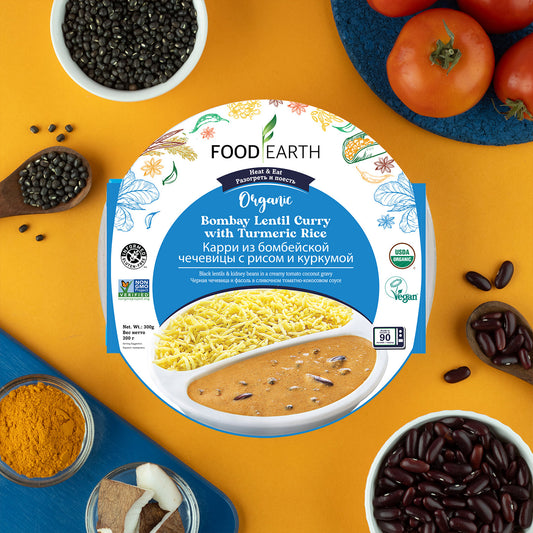 Organic Bombay Lentil Curry With Turmeric Rice