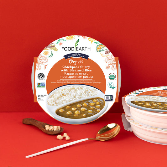 Organic Chickpeas Curry With Steamed Rice
