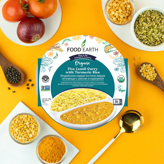 Organic Five Lentil Curry With Turmeric Rice