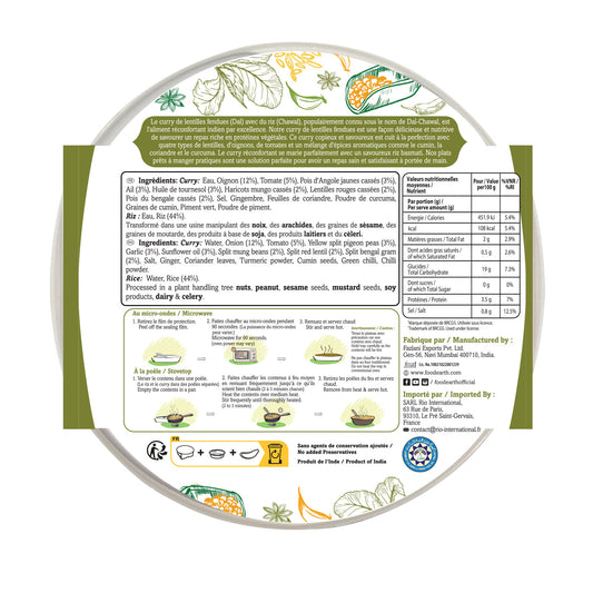 Split Lentil Curry with Steamed Rice