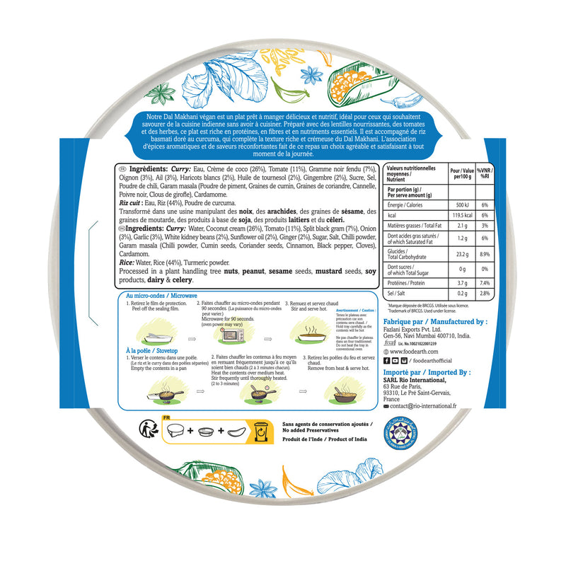 Curry de lentilles de Bombay au riz au curcuma